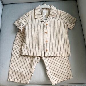 H&M Beige Striped Kids Set
